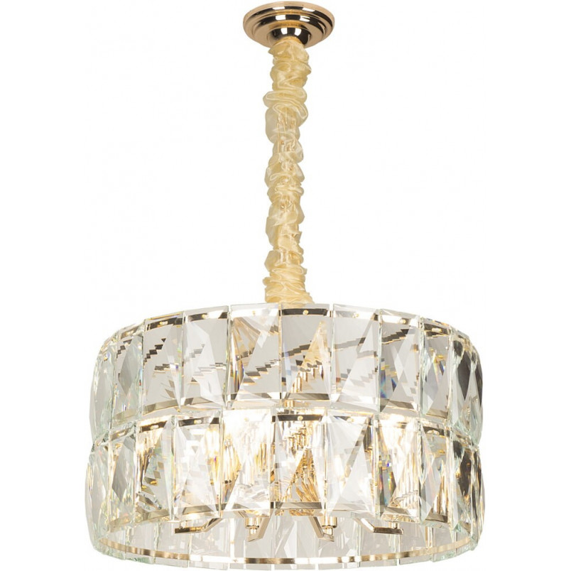 Lampa wisząca kryształowa Pascal 60cm złota MaxLight