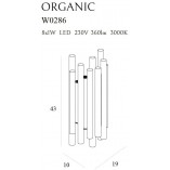 Kinkiet designerski Organic LED czarny MaxLight