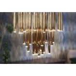 Lampa wisząca glamour ściemniana Organic LED XXXIII 62cm złota MaxLight