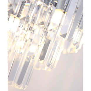 Lampa wisząca kryształowa glamour Monaco 42cm chromowana MaxLight