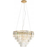 Lampa wisząca kryształowa glamour Monaco 60cm złota MaxLight