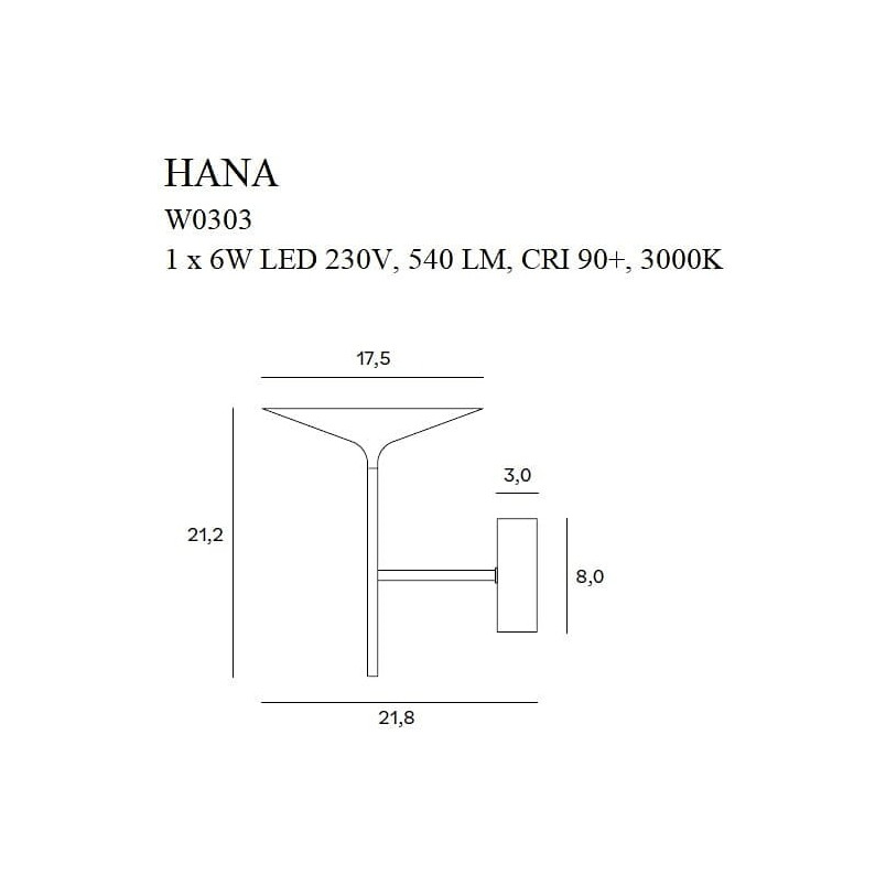 Kinkiet minimalistyczny Hana LED czarny MaxLight