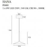 Lampa wisząca minimalistyczna Hana LED 17,5cm złota MaxLight