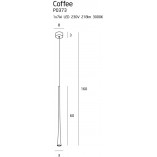 Lampa wisząca minimalistyczna Coffee Long LED 3cm czarna MaxLight