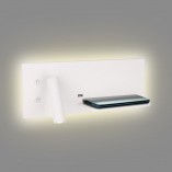Kinkiet z usb i ładowarką indukcyjną Superior LED left biały MaxLight