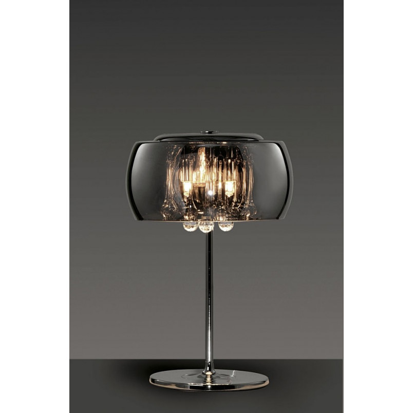 Lampa stołowa glamour z kryształkami Vapore Chrom marki Trio
