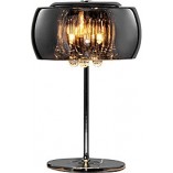 Lampa stołowa glamour z kryształkami Vapore Chrom marki Trio