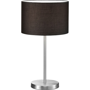 Lampa stołowa nocna z abażurem Hotel Czarny/Nikiel Mat marki Trio
