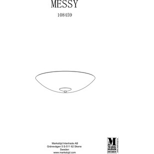 Plafon szklany Messy Family 43cm biały / czarny Markslojd