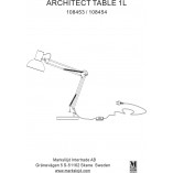 Lampa biurkowa kreślarska Architect czarna Markslojd