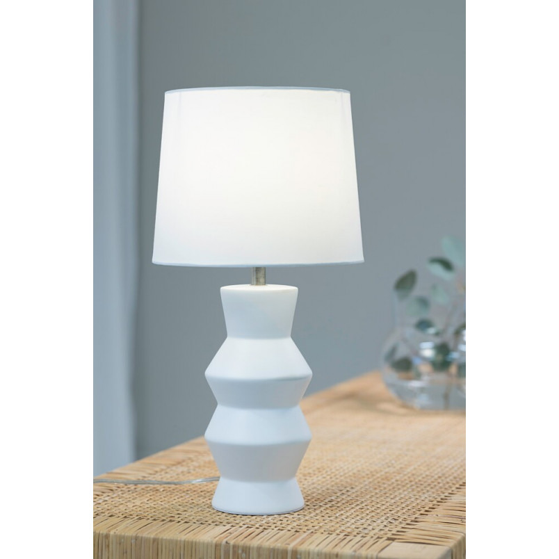 Lampa stołowa ceramiczna Sienna biała Markslojd