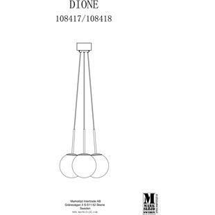 Lampa wisząca 3 szklane kule Dione biały / czarny Markslojd