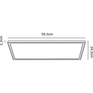Plafon prostokątny Harlow LED 59,5cm Step biały Nordlux