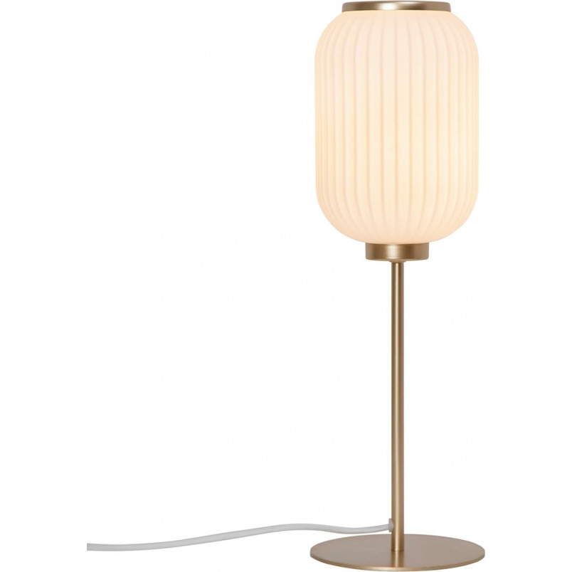 Lampa stołowa szklana Milford mosiądz / opal Nordlux