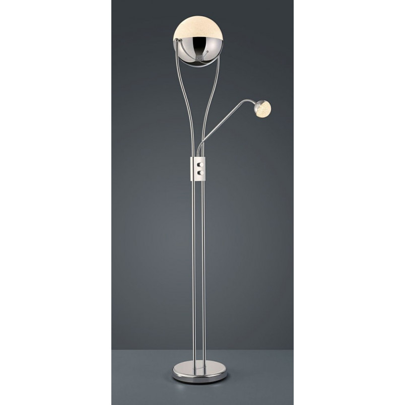 Lampa podłogowa nowoczesna z lampką Chris Chrom marki Trio