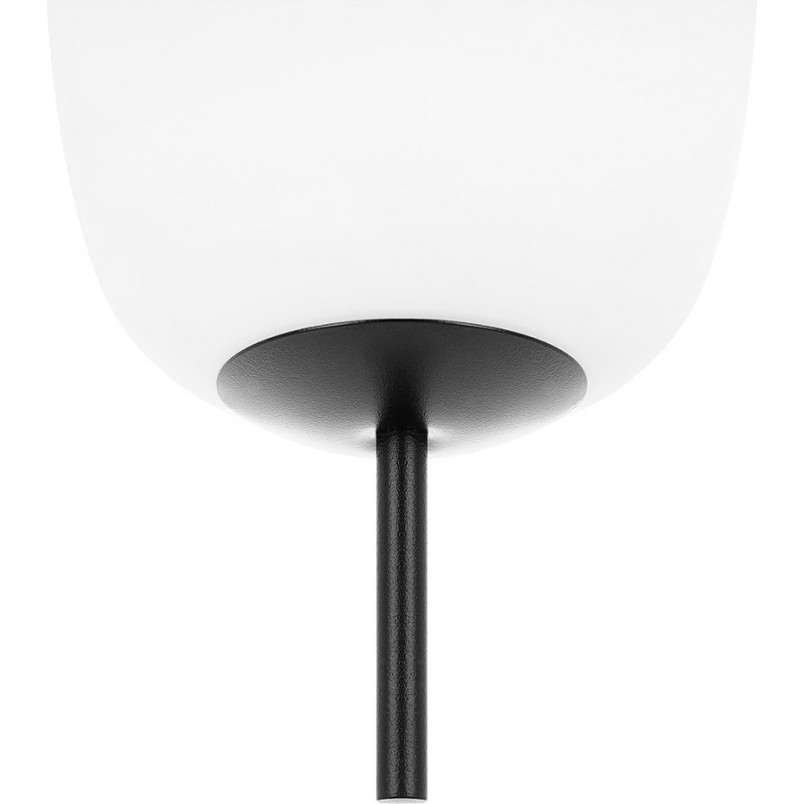 Lampa wisząca szklana designerska Epli 17,5cm biało-czarna Ummo