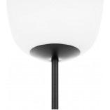 Lampa wisząca szklana designerska Epli 17,5cm biało-czarna Ummo