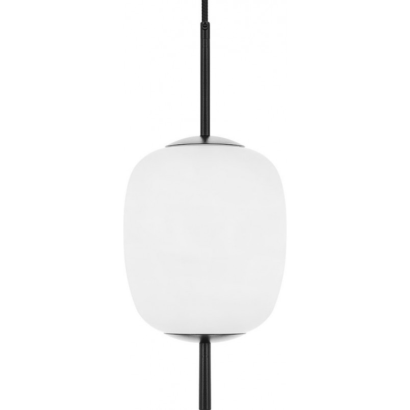 Lampa wisząca szklana designerska Epli 17,5cm biało-czarna Ummo