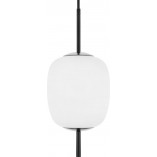 Lampa wisząca szklana designerska Epli 17,5cm biało-czarna Ummo