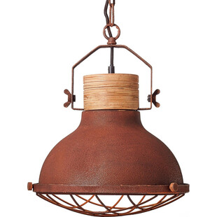 Lampa wisząca industrialna z łańcuchem Emma 33cm rdzawa Brilliant