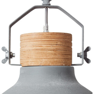 Lampa wisząca industrialna z łańcuchem Emma 33cm szara Brilliant
