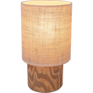 Lampka nocna drewniana z abażurem Hermon naturalna Brilliant