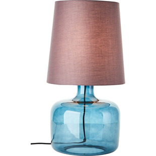 Lampa stołowa szklana podstawa z abażurem Hydra niebieska Brilliant