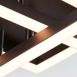 Plafon kwadratowy nowoczesny Kjorn LED 46cm czarny Brilliant