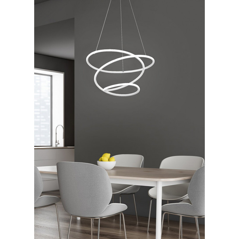 Lampa wisząca nowoczesna Bologna LED 50cm biały mat Reality