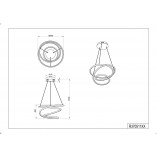 Lampa wisząca nowoczesna Bologna LED 50cm biały mat Reality