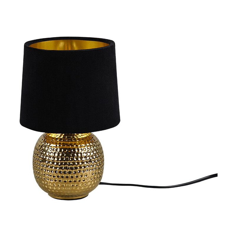 Lampa stołowa ceramiczna Sophia czarno-złota Reality