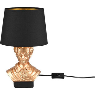 Lampa stołowa dekoracyjna Einstein czarny / złoty Reality