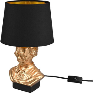Lampa stołowa dekoracyjna Einstein czarny / złoty Reality