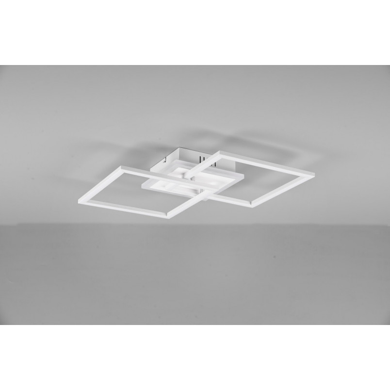 Plafon nowoczesny dwa kwadraty Venida LED 57cm biały mat Reality