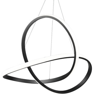 Lampa wisząca nowoczesna Course LED 60cm czarny mat Reality