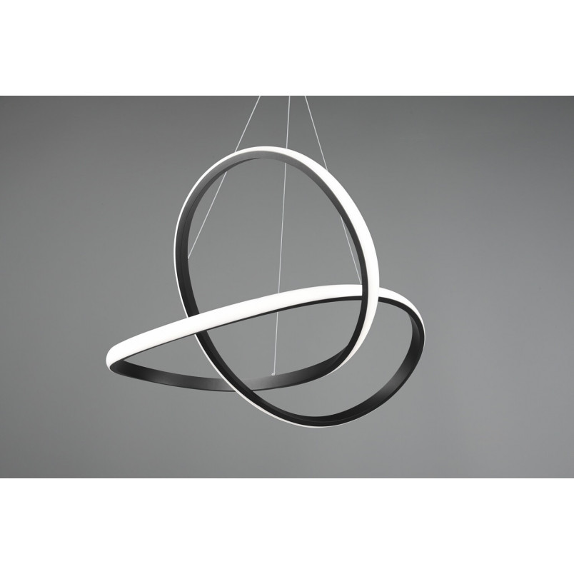 Lampa wisząca nowoczesna Course LED 60cm czarny mat Reality