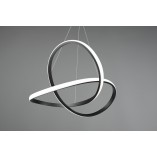 Lampa wisząca nowoczesna Course LED 60cm czarny mat Reality