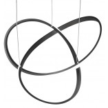 Lampa wisząca nowoczesna Course LED 60cm czarny mat Reality