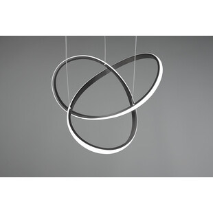 Lampa wisząca nowoczesna Course LED 60cm czarny mat Reality