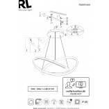 Lampa wisząca nowoczesna Course LED 60cm czarny mat Reality