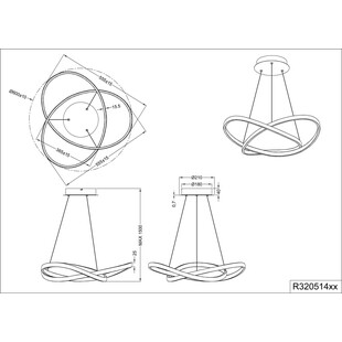 Lampa wisząca nowoczesna Course LED 60cm czarny mat Reality