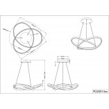 Lampa wisząca nowoczesna Course LED 60cm czarny mat Reality