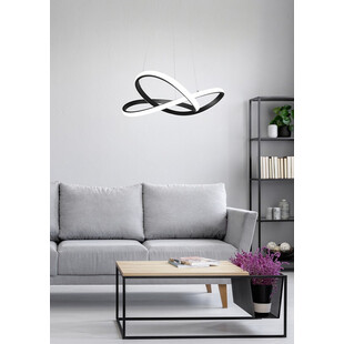 Lampa wisząca nowoczesna Course LED 60cm czarny mat Reality