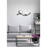 Lampa wisząca nowoczesna Course LED 60cm czarny mat Reality