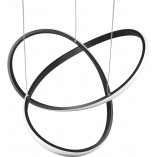Lampa wisząca nowoczesna Course LED 60cm czarny mat Reality