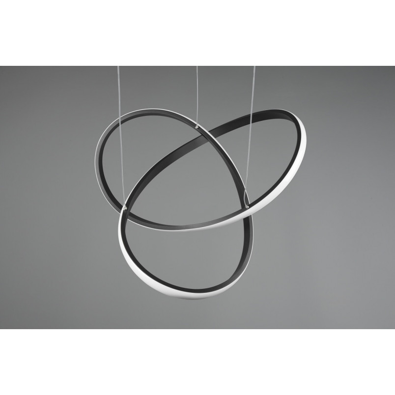 Lampa wisząca nowoczesna Course LED 60cm czarny mat Reality