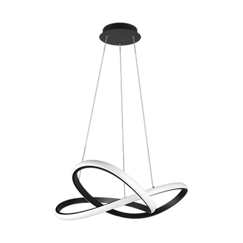 Lampa wisząca nowoczesna Course LED 60cm czarny mat Reality