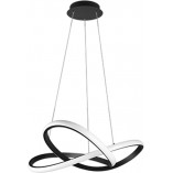 Lampa wisząca nowoczesna Course LED 60cm czarny mat Reality