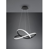 Lampa wisząca nowoczesna Course LED 60cm czarny mat Reality