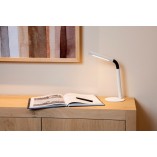 Lampa biurkowa minimalistyczna ze ściemniaczem Gilly LED biała Lucide